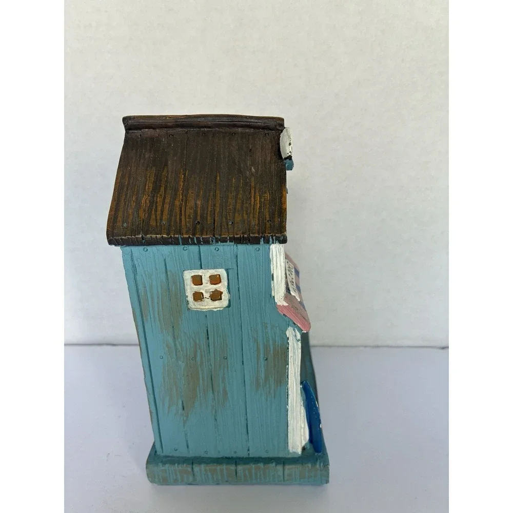 Surf Shack Coastal Beach House Nautical Cottage Decor Shelf Accent Blue